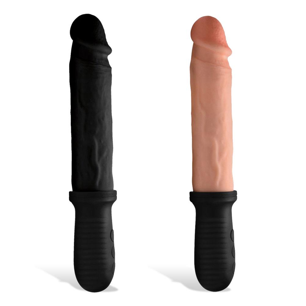 8X Auto Pounder Vibrating and Thrusting Dildo with Handle