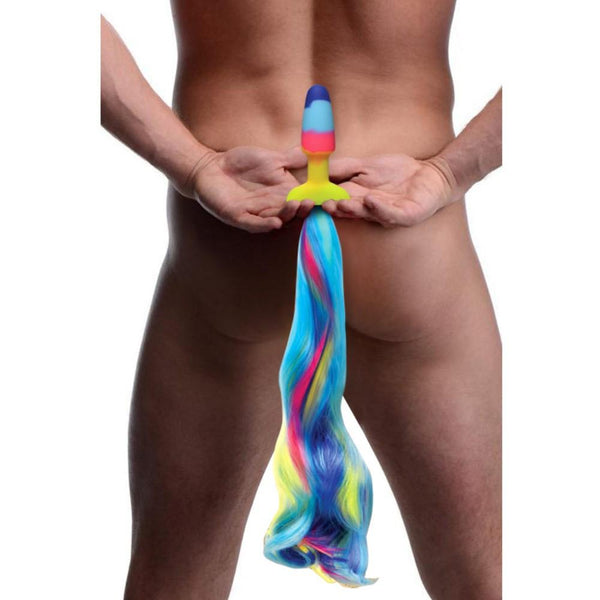 Rainbow Unicorn Tail Anal Plug Rainbow Unicorn Tail Anal Plug