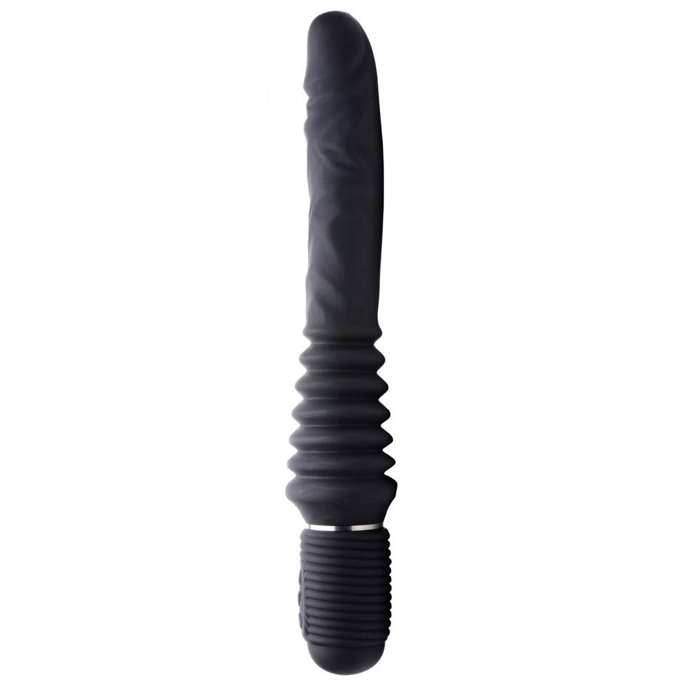 10X Silicone Vibrating and Thrusting Dildo 10X Silicone Vibrating and Thrusting Dildo