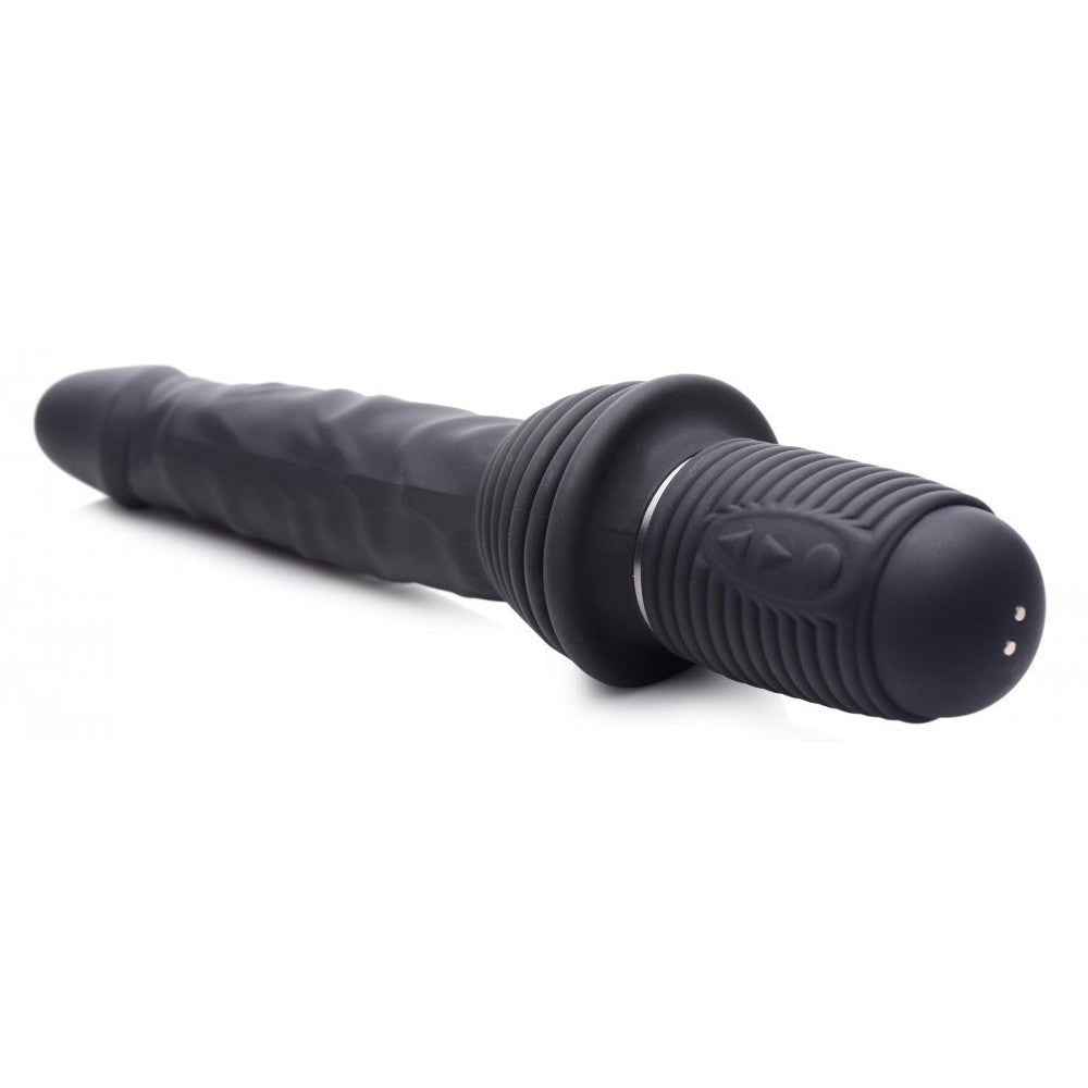 10X Silicone Vibrating and Thrusting Dildo 10X Silicone Vibrating and Thrusting Dildo