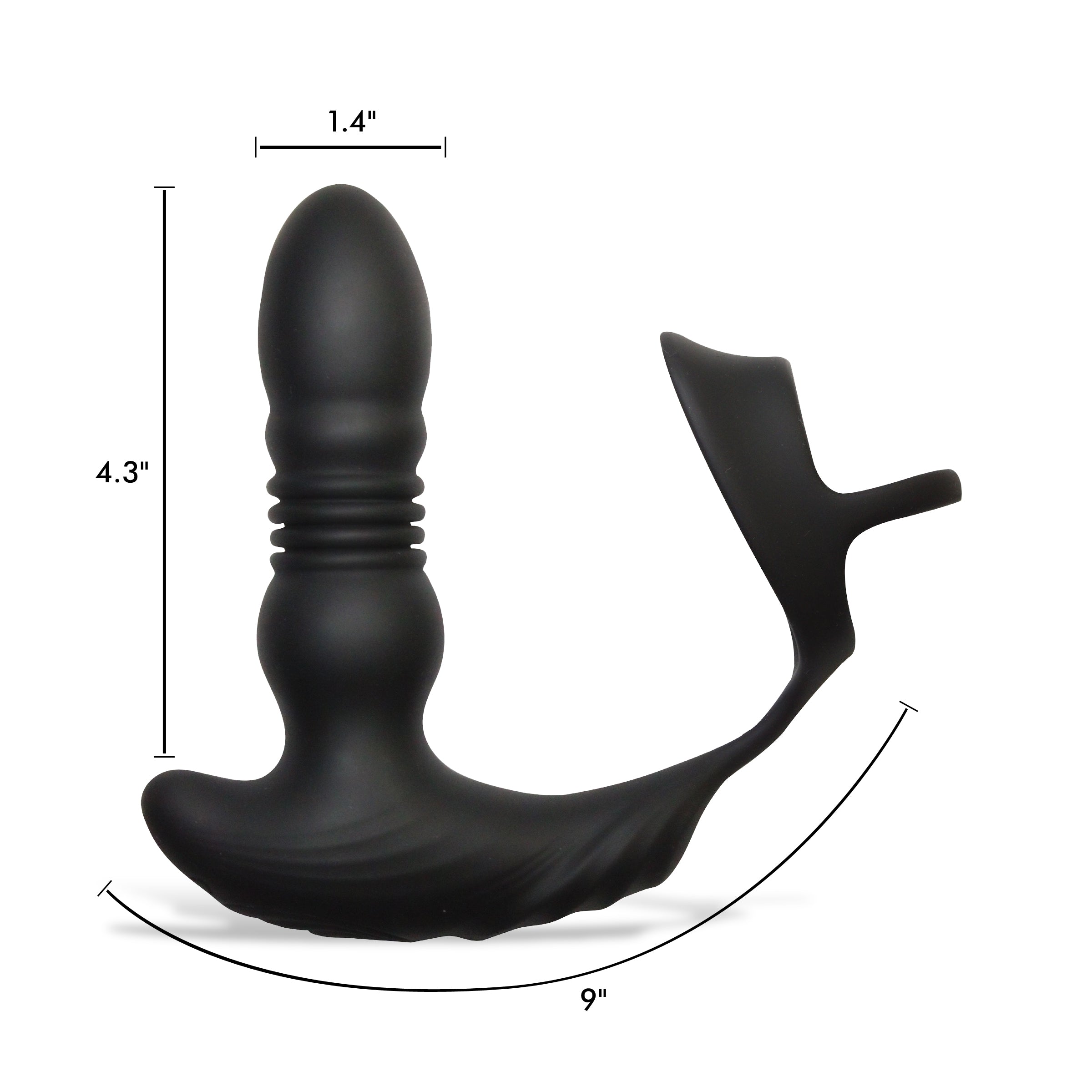 Thrusting Vibrator with Cock and Ball Ring and Remote Thrusting Vibrator with Cock and Ball Ring and Remote