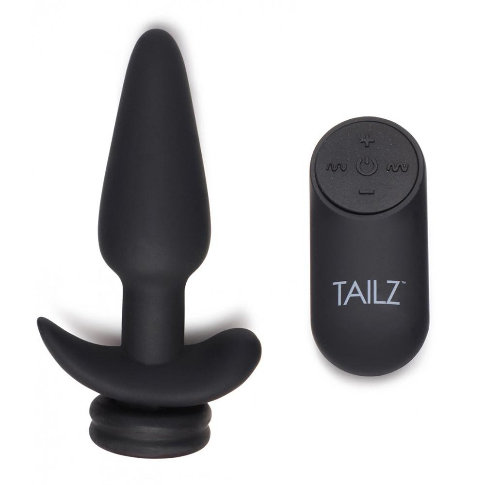 Small Vibrating Anal Plug with Interchangeable Fox Tail