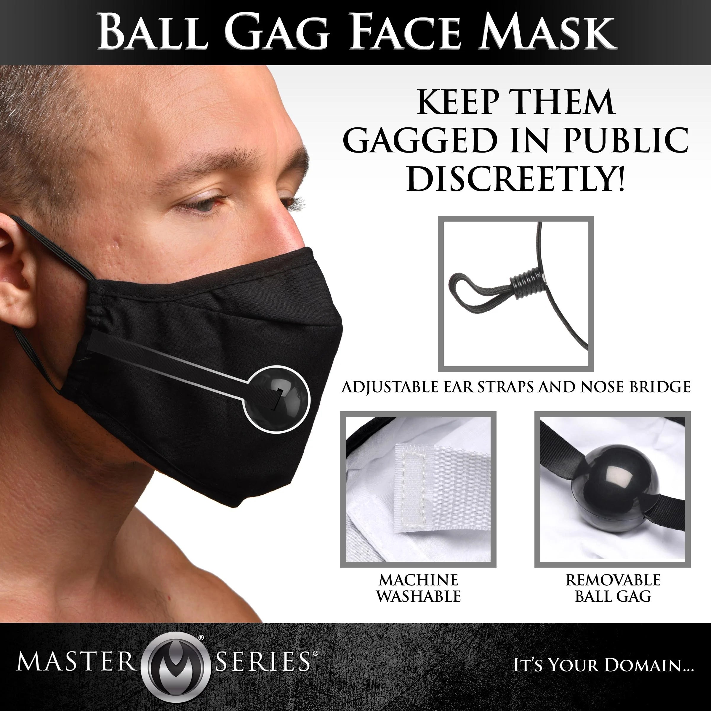 Under Cover Ball Gag Face Mask