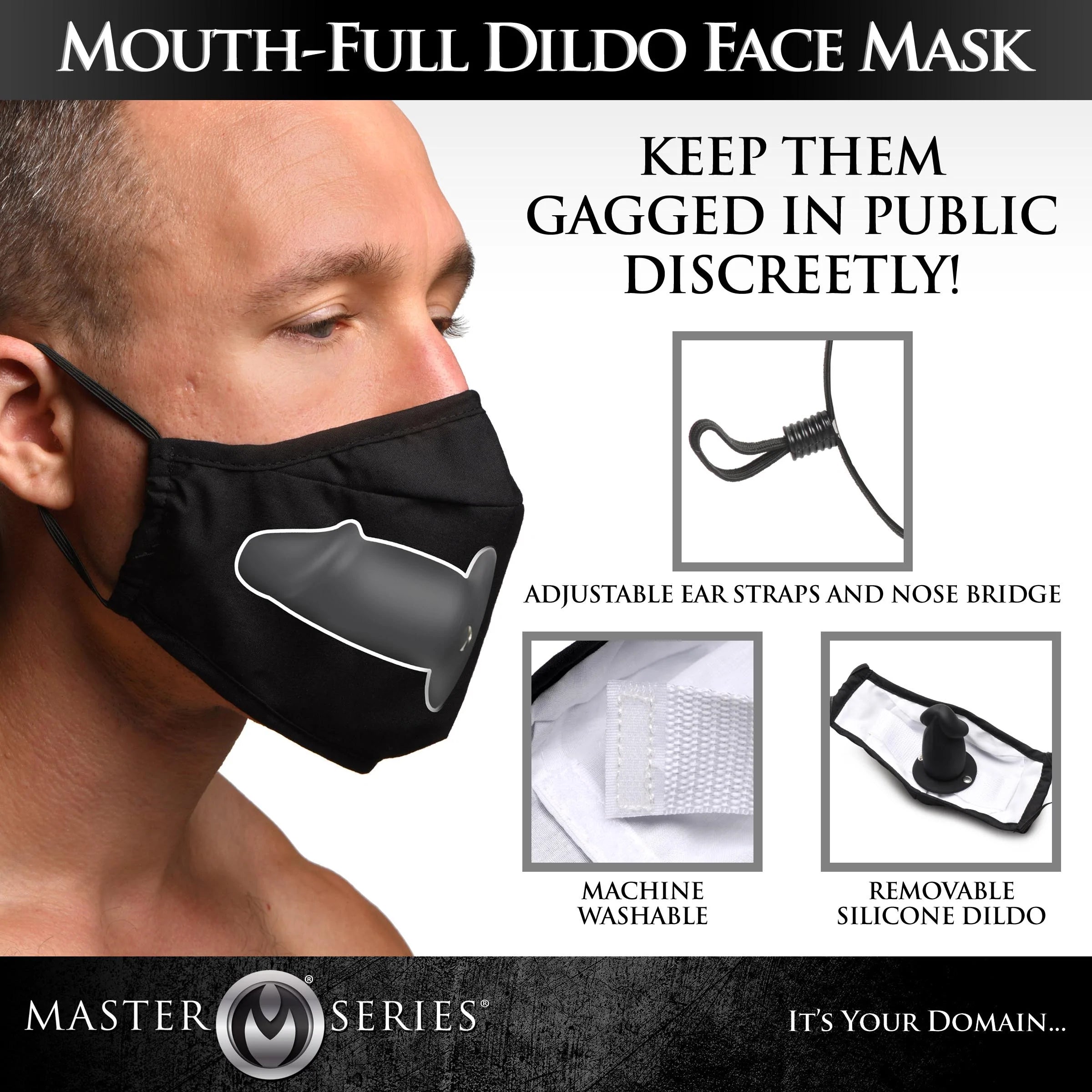 Mouth-Full Dildo Face Mask