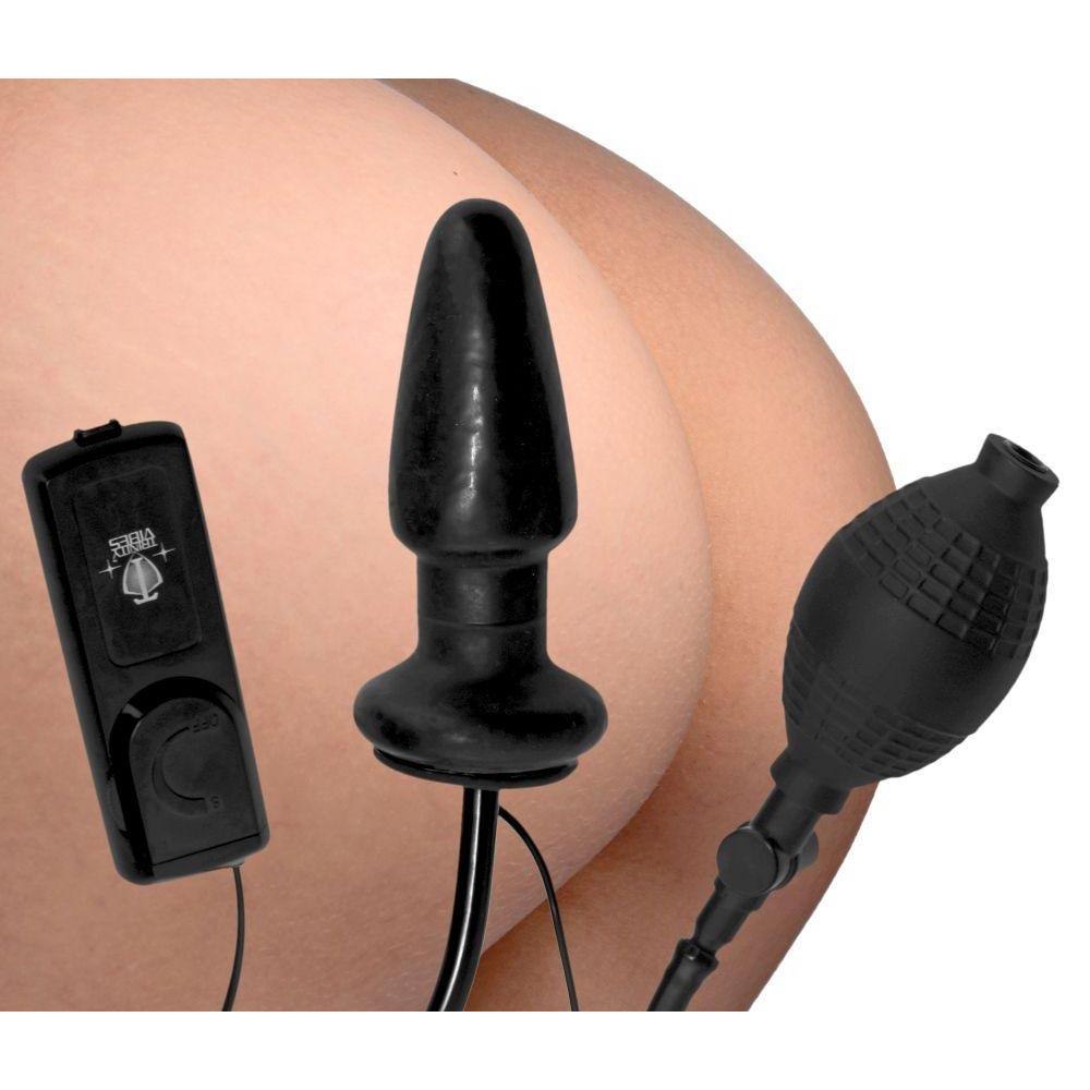 Inflatable & Vibratable Butt Plug